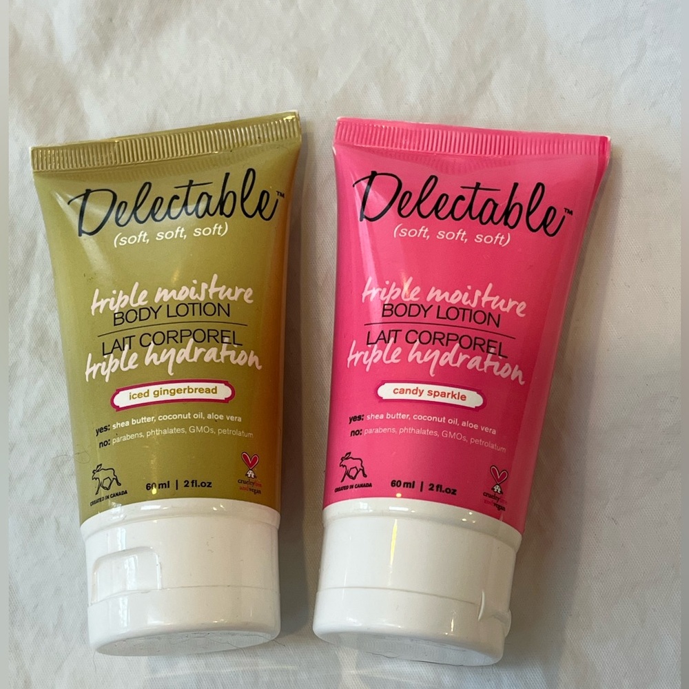 New DELECTABLE Triple Moisture Body Lotion  Set of 2